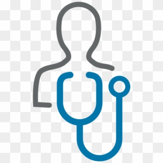 Icon Of Doctor Wearing A Stethoscope Clipart