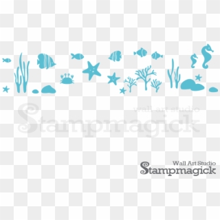 Sea Fish Border Wall Decal For Baby Nursery, K329 Stampmagick - Illustration Clipart