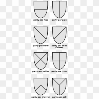 Common Divisions Of The Field - Heraldry Divisions Clipart