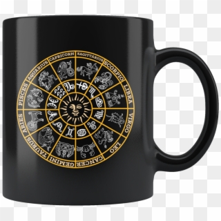 Astrology Coffee Mug Zodiac Wheel Horoscope Signs Gift - Coffee Cup Clipart