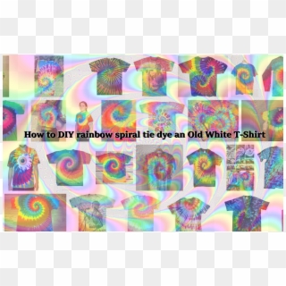How To Diy Rainbow Spiral Tie Dye An Old White T-shirt - Visual Arts Clipart