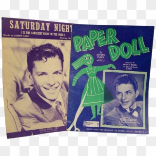 Sheet Music Frank Sinatra Paper Moon Saturday Night - Retro Style Clipart