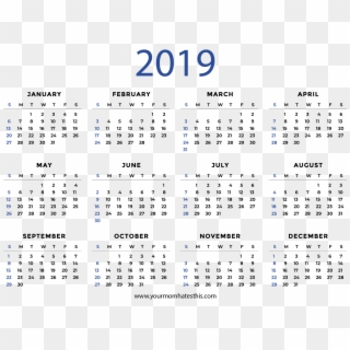 2019 Calendar - Haystack Connect Clipart