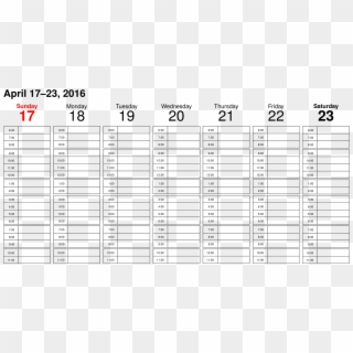 Would You Know A Weekly Calendar Template 53 Weeks - Latex Clipart