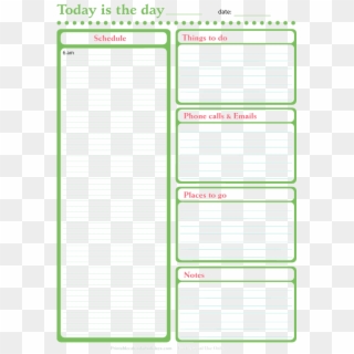 Free Printable Daily Planner 133955 - Day To Do List Clipart