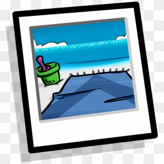 A Day At The Beach Png - Club Penguin Town Background Clipart