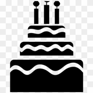 Cake Vector - Birthday Cake Silhouette Vector Clipart