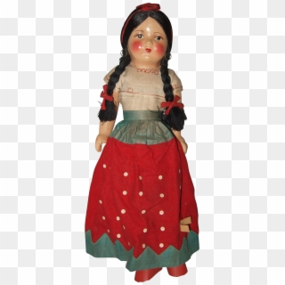 Composition And Cloth Mexican Souvenir Doll - Costume Clipart