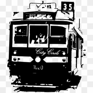 Trolley Trams In Melbourne City Circle Tram Cartoon - City Circle Tram Clipart