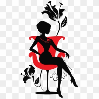 Poland Clipart Silhouette - Woman Silhouette Sitting In A Chair - Png Download