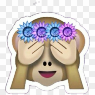 #emoji #monkey #mono - Monkey Covering Eyes Emoji Transparent Background Clipart