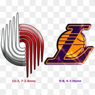 Blazers @ Lakers - Los Angeles Lakers Icon Clipart