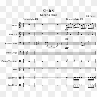 Khan - Monsters Inc Clarinet Sheet Music Clipart