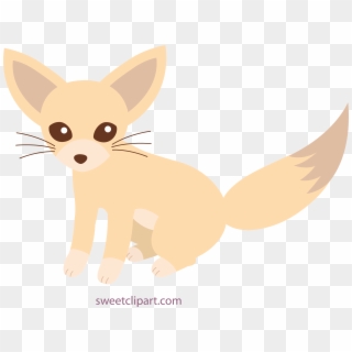 Fox Clipart Baby Fox - Cute Fennec Fox Drawing - Png Download