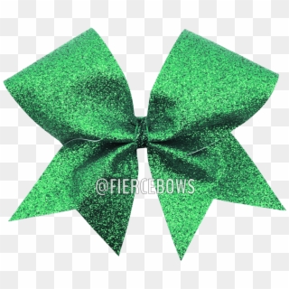 Kelly Emerald Green Glitter Cheer Bow Fierce Bows - Cheerleading Clipart