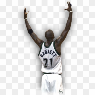 Kevin Garnett Celebrates During A Victory In The Western - Basketball Player Clipart