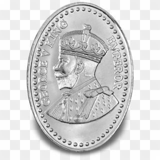 King George 10gm - Oval Silver Coins Clipart