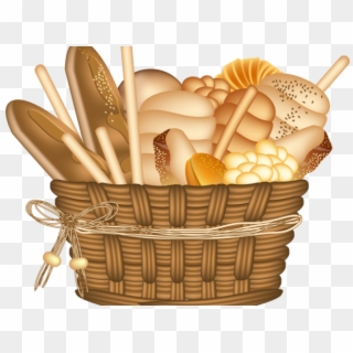 Bread Roll Clipart Bread Basket - Basket Of Bread Clipart Png Transparent Png