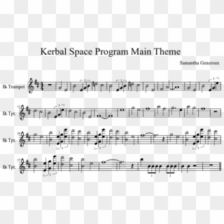 Kerbal Space Program Main Theme Sheet Music For Trumpet - Tudo Que Jesus Conquistou Na Cruz Partitura Clipart