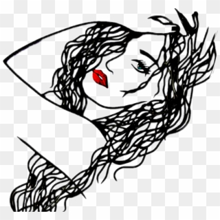 #girl #outline #silhouette #lips #black #drawimg #sketch - Obrázky Kreslené Tužkou Lehké Cute Clipart