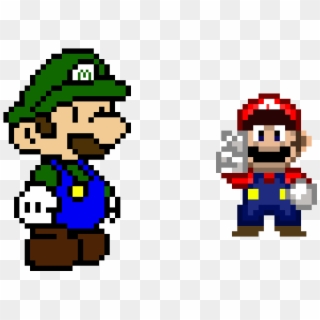 If Mario And Luigi Were Swapped - Mario En Pixel Art Clipart