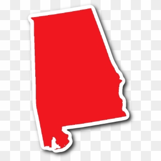 Alabama State Shape Sticker Red Clipart
