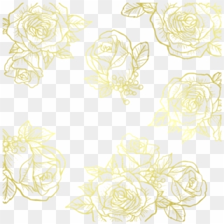 #roses #gold #overlay - Doodle Clipart
