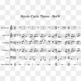 Hyrule Castle Theme - My Way Trumpet Notes Clipart