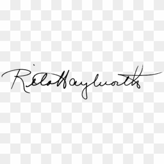 Rita Hayworth Signature Study - Rita Hayworth Signature Clipart