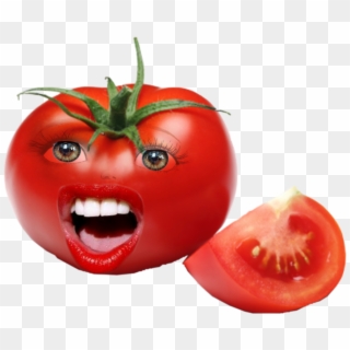#tomato #face #screaming #vegetable - Sun Dried Tomato Png Clipart