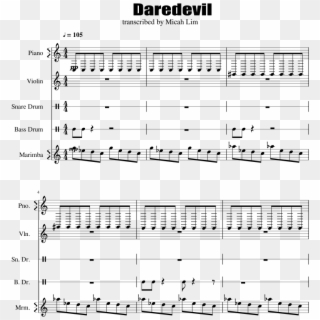 Daredevil Netflix Opening Theme - Daredevil Sheet Music Piano Numbers Clipart