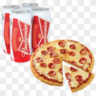 Classic Pizza & Budweiser 4 Can Pack - Budweiser Can Uk Clipart