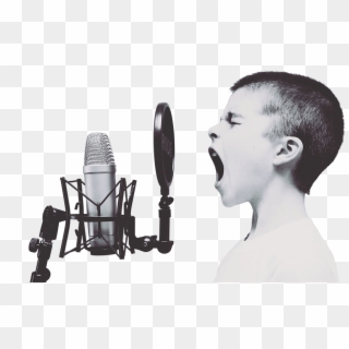 Singer Vector Singing Boy - Voice Over Clipart