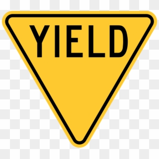 Yellow Yield Sign - Yield Sign Transparent Background Clipart