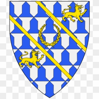 Vair, Two Bendlets And In Bend Sinister A Laurel Wreath - Robert 1st Earl Of Derby De Ferrers Clipart