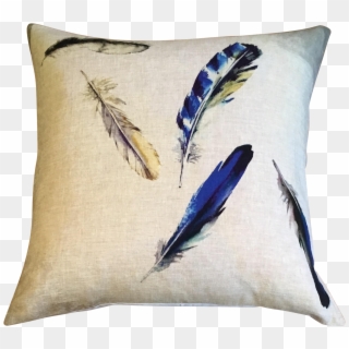 Watercolor Feathers Pillow On Chairish - Cushion Clipart