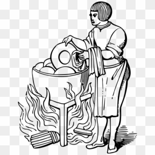 Drawing Of Woman Washing Dishes Clipart