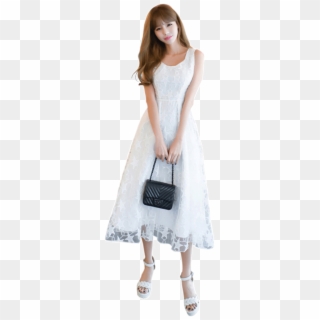 Girl Transparent Dress On White Background Stock Photo 24973858