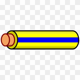 Wire Yellow Blue Stripe - Yellow Wire Red Stripe Clipart