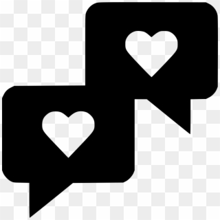Heart Double Love Txt Comments - Sexting In Black And White Clipart