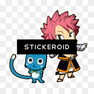 Fairy Tail Anime - Fairy Tail Happy And Natsu Clipart