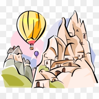 Vector Illustration Of Goreme "fairy Chimney" Rock - Göreme Clipart - Png Download