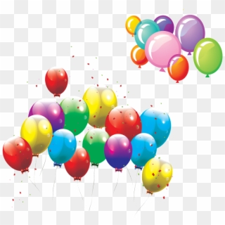 This Graphics Is Cartoon Multicolored Balloons Decorative - Balloons Birthday Png Clipart