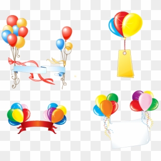 Party Balloons Vectors - Baloes De Festa Vetor Png Clipart