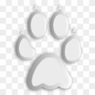 Footprint Paw Black And White Drawing - Drawing Clipart