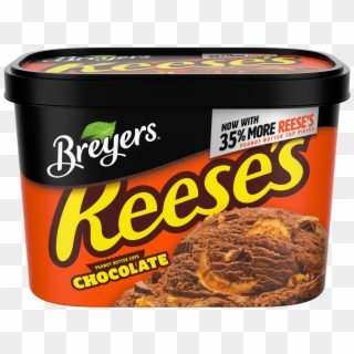 A 48 Ounce Tub Of Breyers Reese's Chocolate Front Of - Baked Goods Clipart