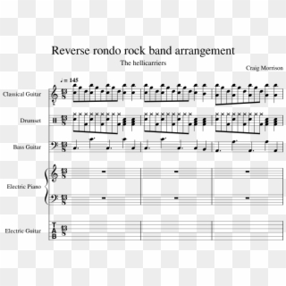 Reverse Rondo Rock Band Arrangement Sheet Music For - Sheet Music Clipart