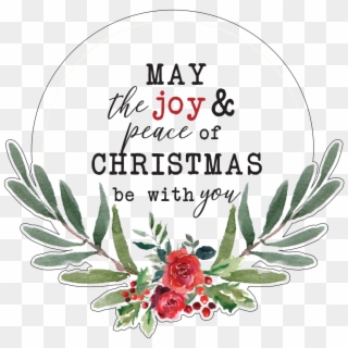 Joy & Peace Wreath Print - Honesty Clipart