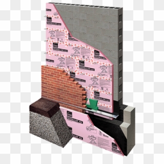 Cmu Wall Masonry Veneer Xps Ci With Taped Xps Joints - House Clipart