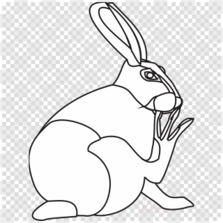 Line Art Clipart Domestic Rabbit Easter Bunny - Facebook Cut The Rope Stickers - Png Download